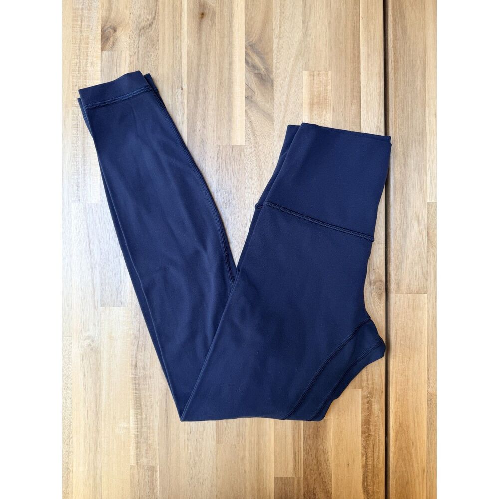 Lululemon Align High Rise 25" Nulu Leggings Size 2 Navy Blue